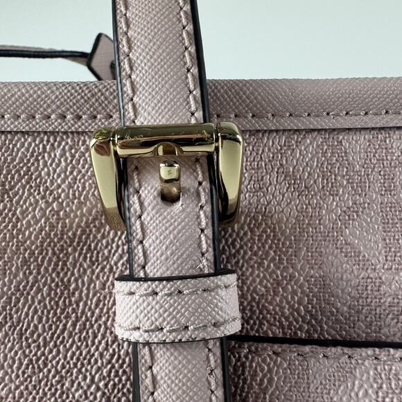 Michael Kors Tote Bag Womens Purse Gold Hardware Removable Strap MK Charm Handba - Picture 9 of 16